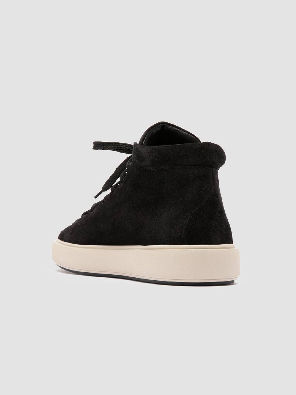 Officine Creative REMASTER 002 Sneaker Alte in Pelle Scamosciata Nera Fino al 55% di sconto