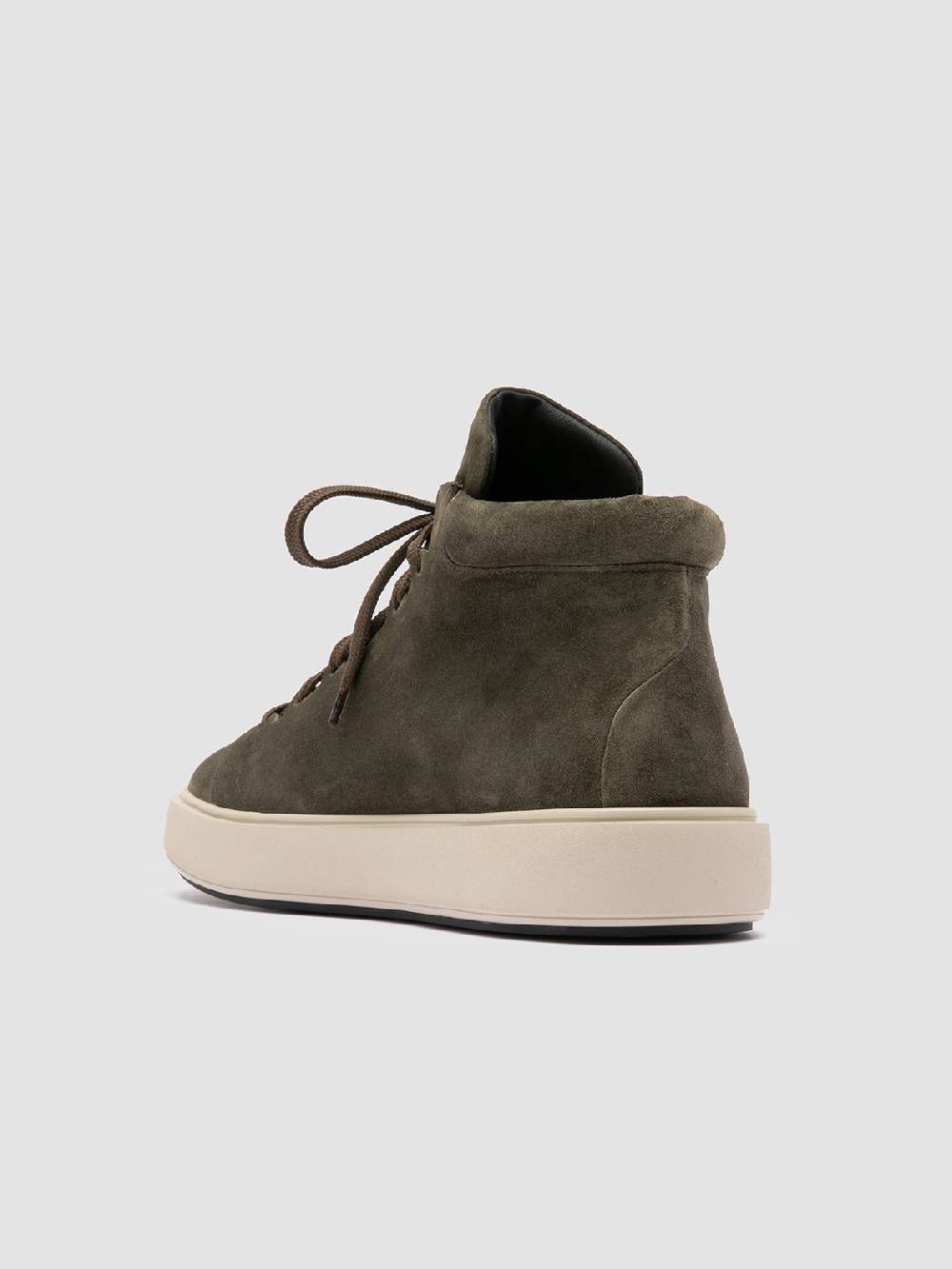 Officine Creative REMASTER 002 Sneaker Alte in Pelle Scamosciata Verde Discount Store per i nuovi prodotti