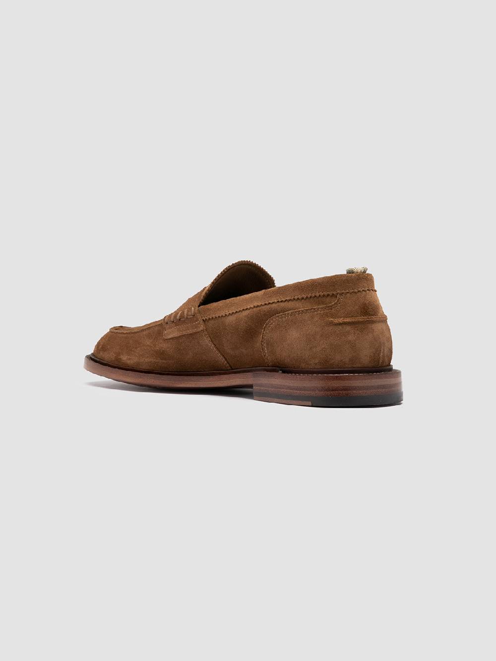 Officine Creative SAX 001 Mocassini Penny in Pelle Scamosciata Marrone Solo un giorno rimasto
