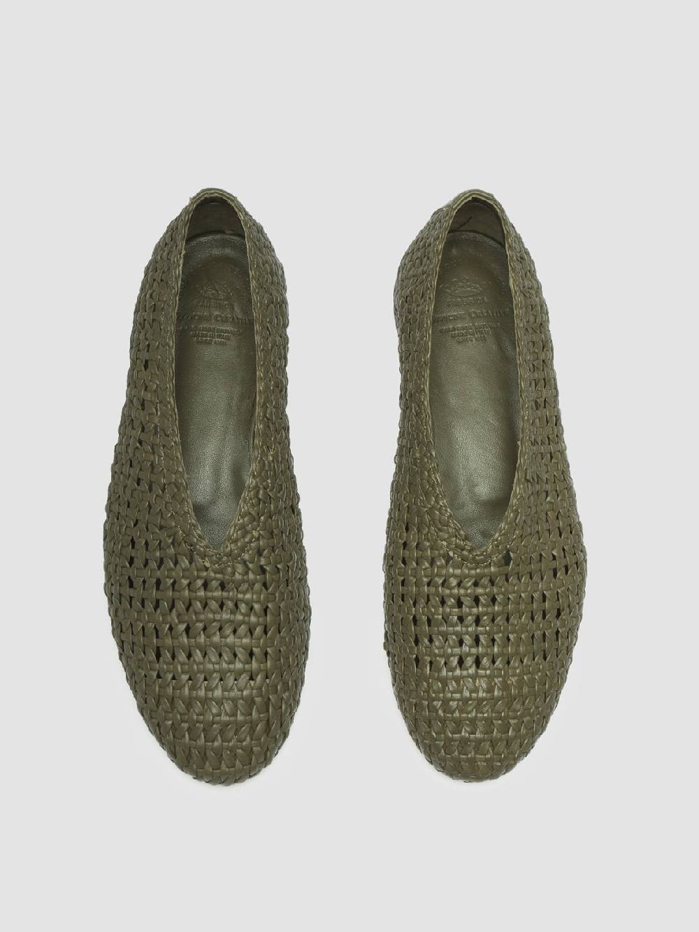 Officine Creative BESSIE 011 Mocassini in Pelle Verde Super sconto