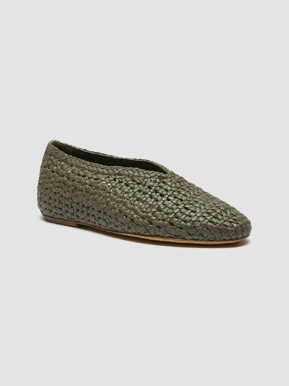 Officine Creative BESSIE 011 Mocassini in Pelle Verde Super sconto
