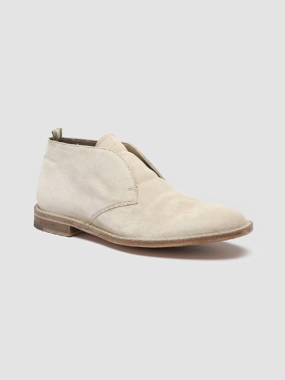 Officine Creative LINZI 008 Polacchine in Pelle Scamosciata Avorio Esporta salva