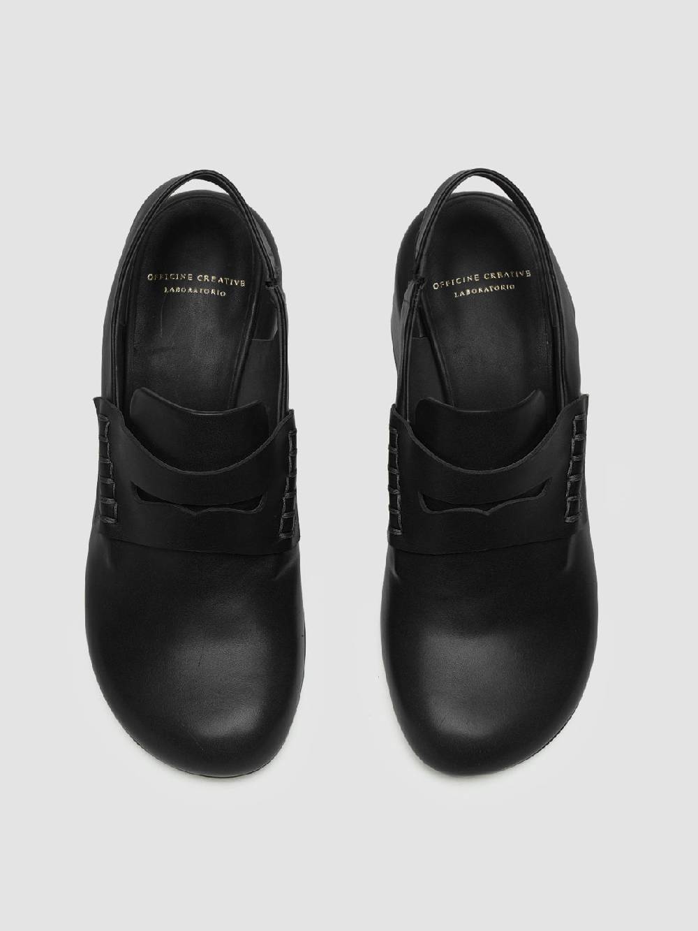 Officine Creative ETHEL 009 Sandali in Pelle Nera Sconti questo mese