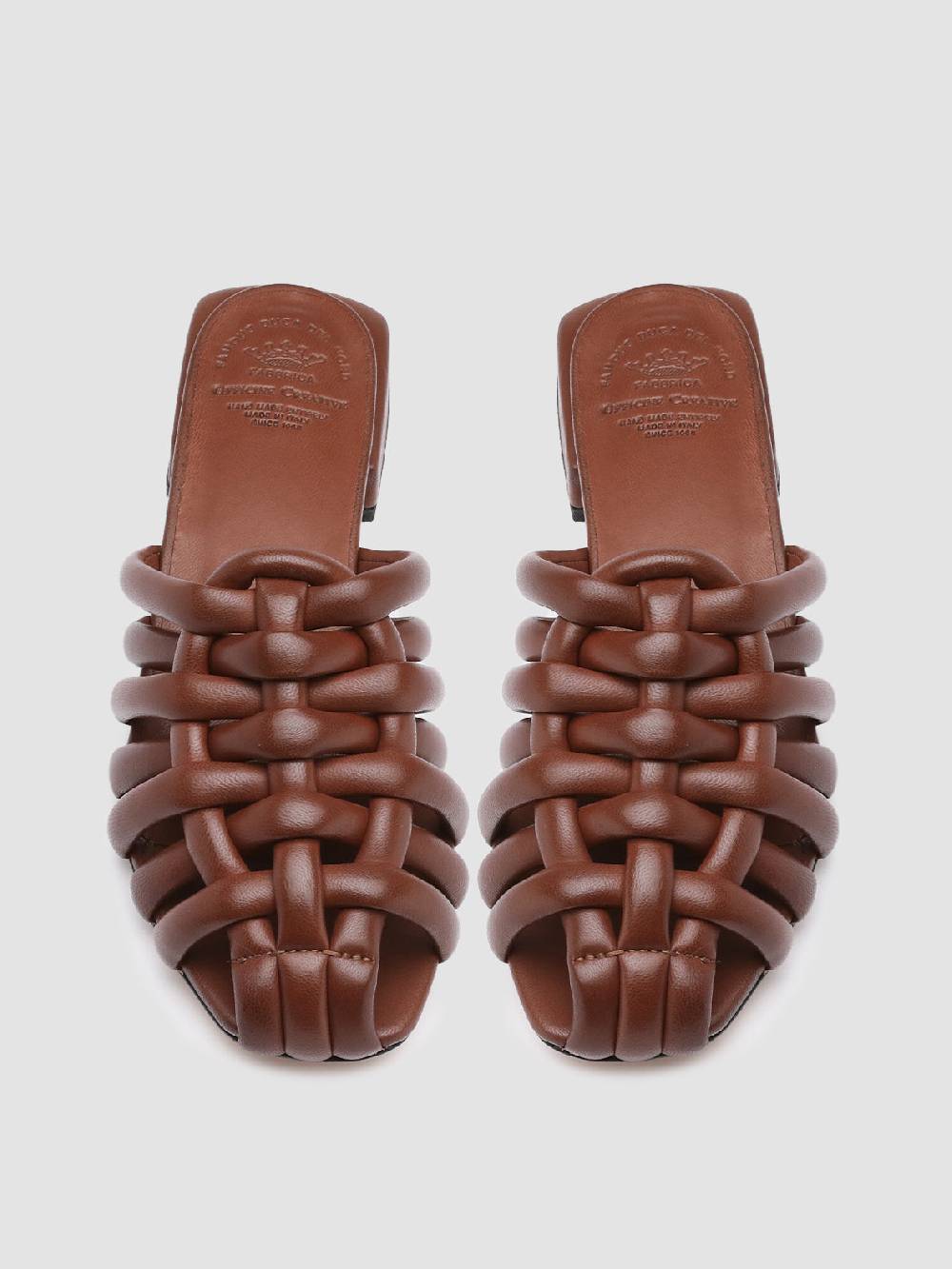 Officine Creative GILLIAN 006 Sandali in Pelle Marrone Italy