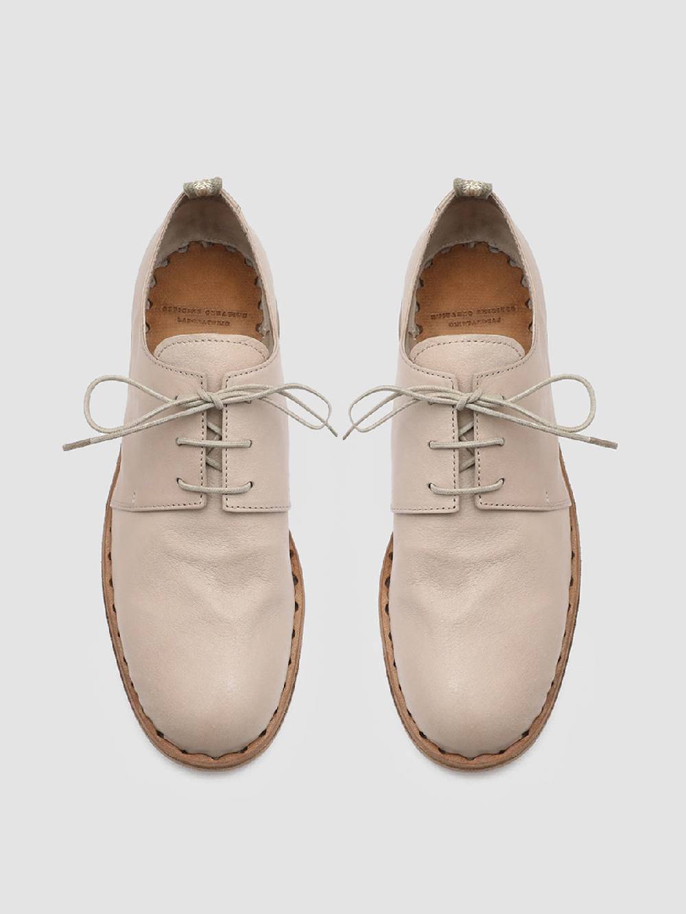 Officine Creative GRAPHITE 001 Derby in Pelle Avorio Italia