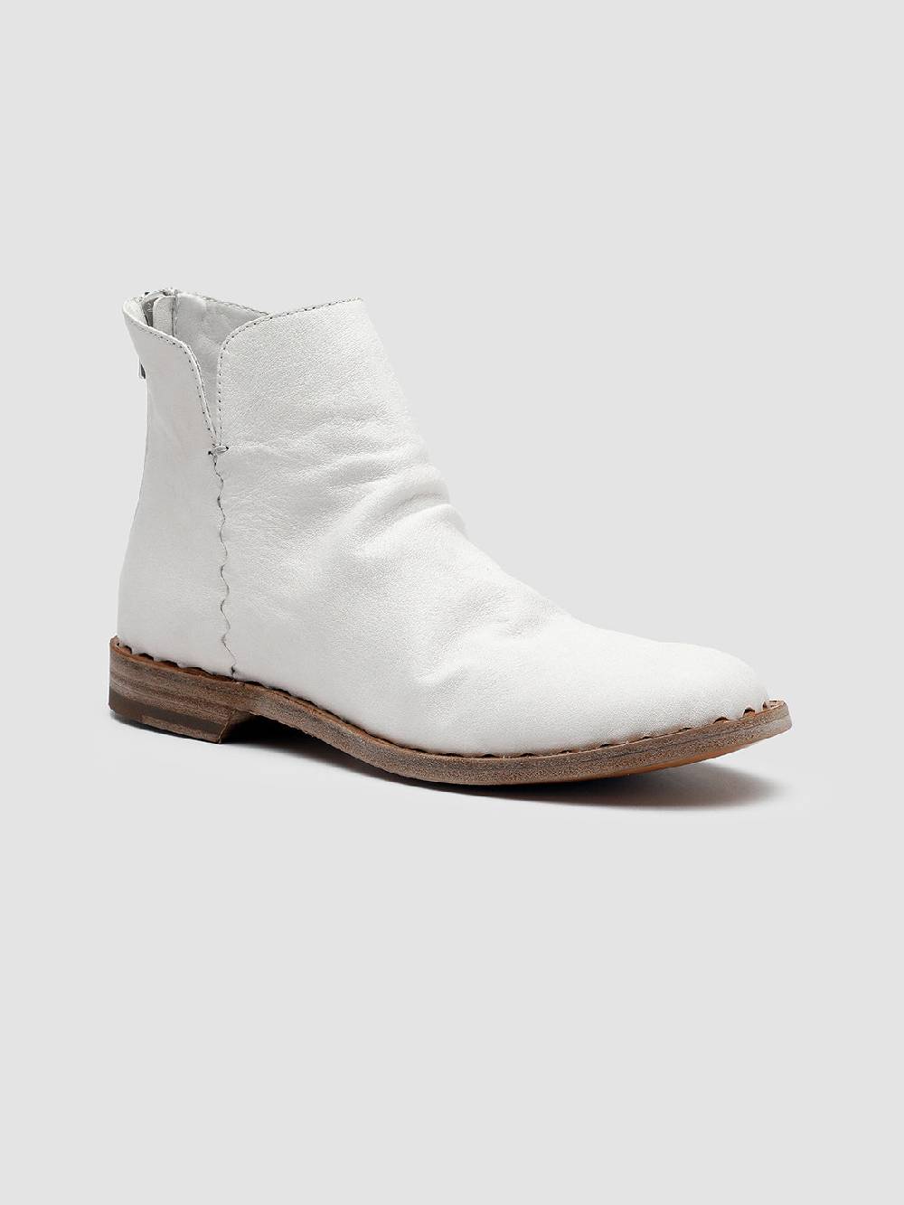 Officine Creative GRAPHITE 005 Stivaletti in Pelle Bianca Nuovo