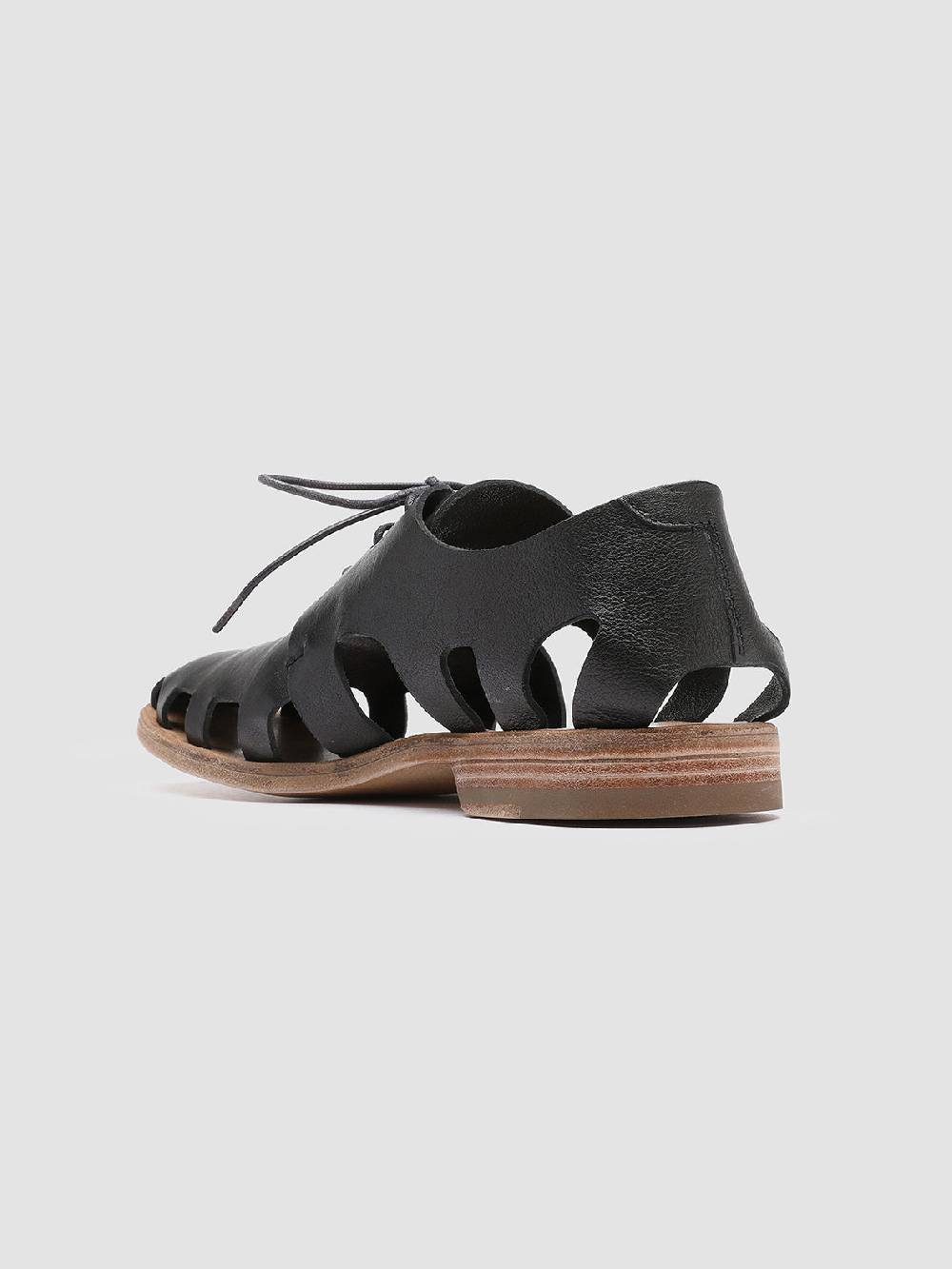 Officine Creative GRAPHITE 008 Derby in Pelle Nera Vendita