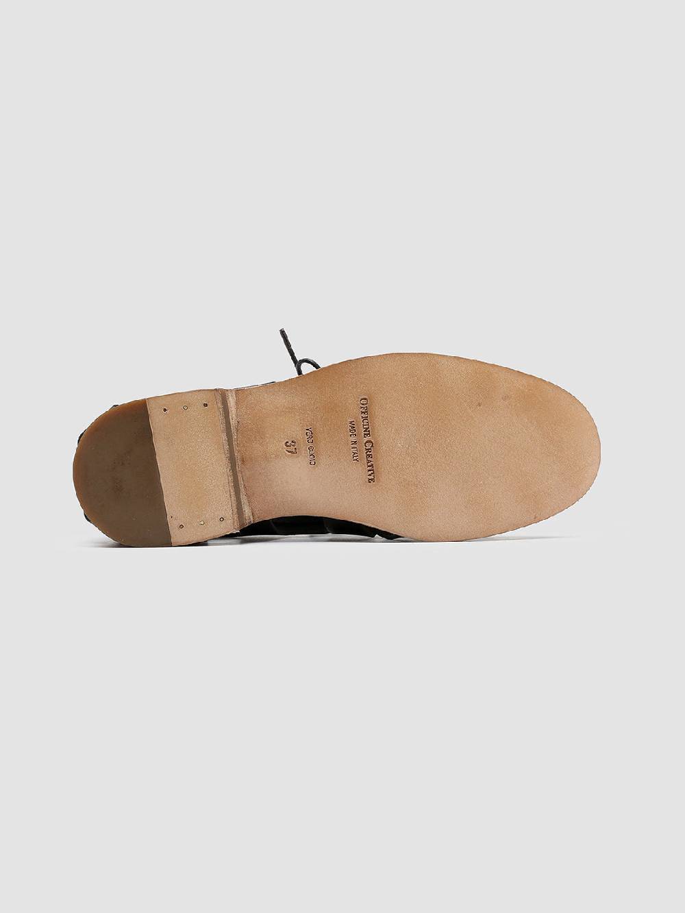 Officine Creative GRAPHITE 008 Derby in Pelle Nera Vendita