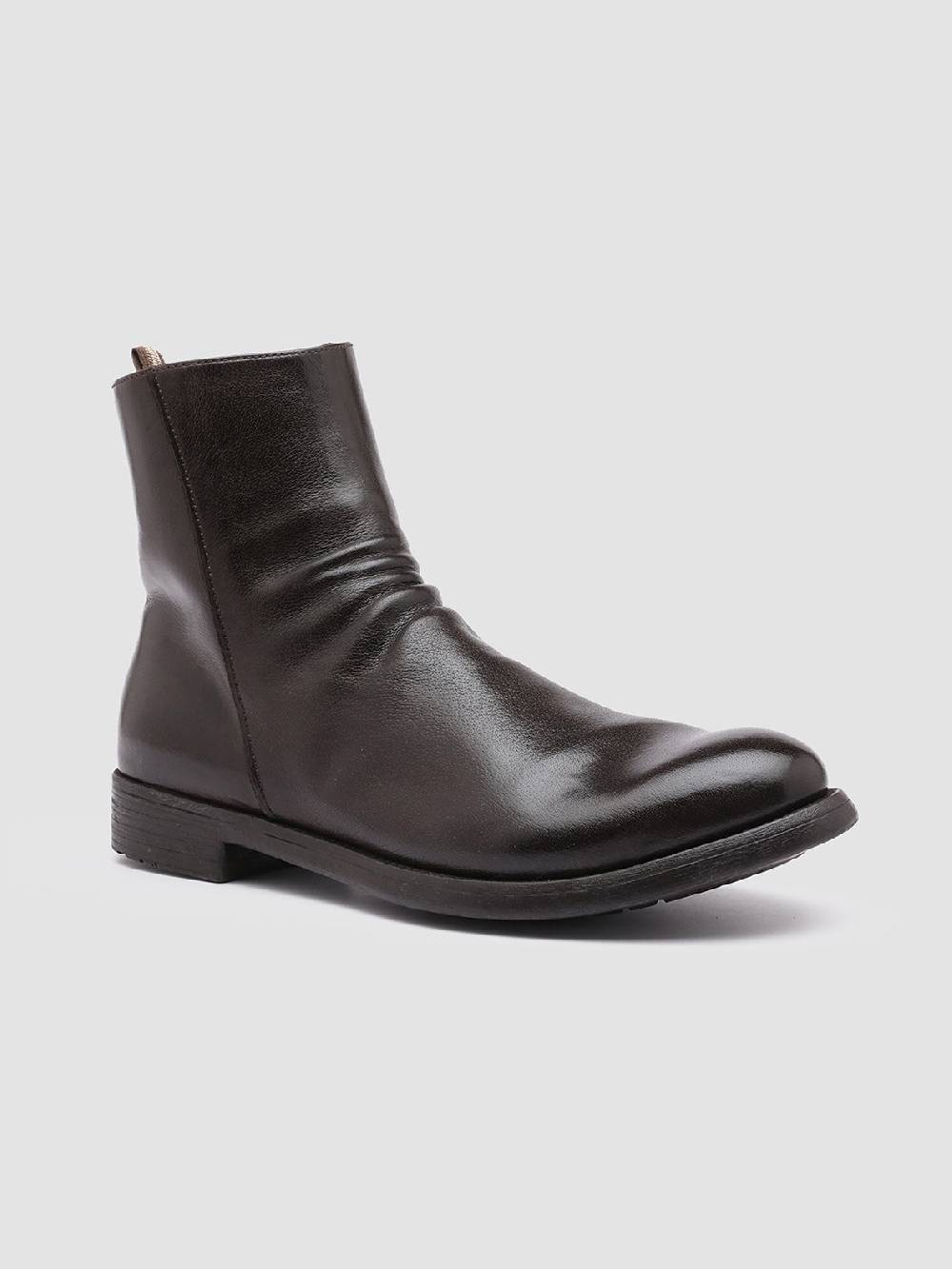 Officine Creative HIVE 010 Stivali Zip in Pelle Marrone Acquista Ora