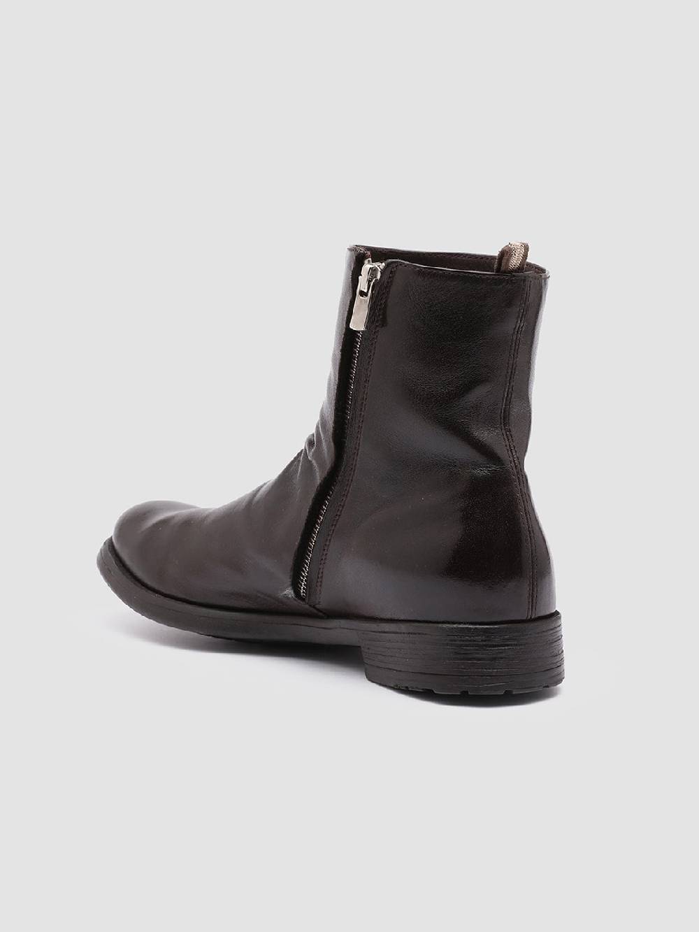Officine Creative HIVE 010 Stivali Zip in Pelle Marrone Acquista Ora