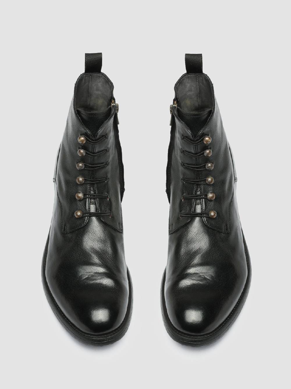 Officine Creative HIVE 051 Stivali Zip in Pelle Nera Affare Del Giorno
