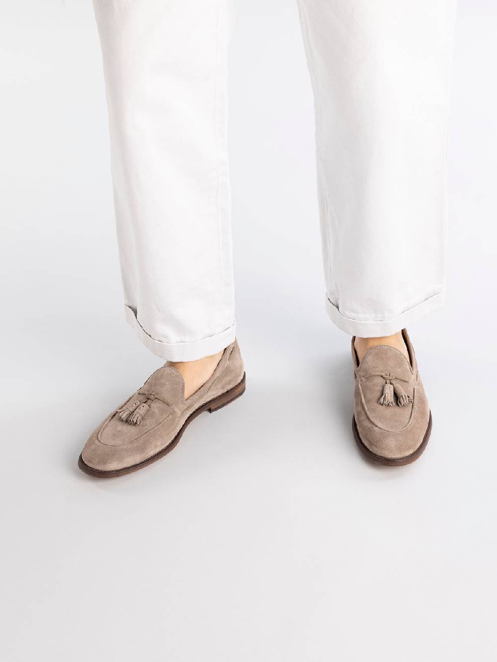 Officine Creative OPERA 002 Mocassini con Nappine in Camoscio Marrone Online