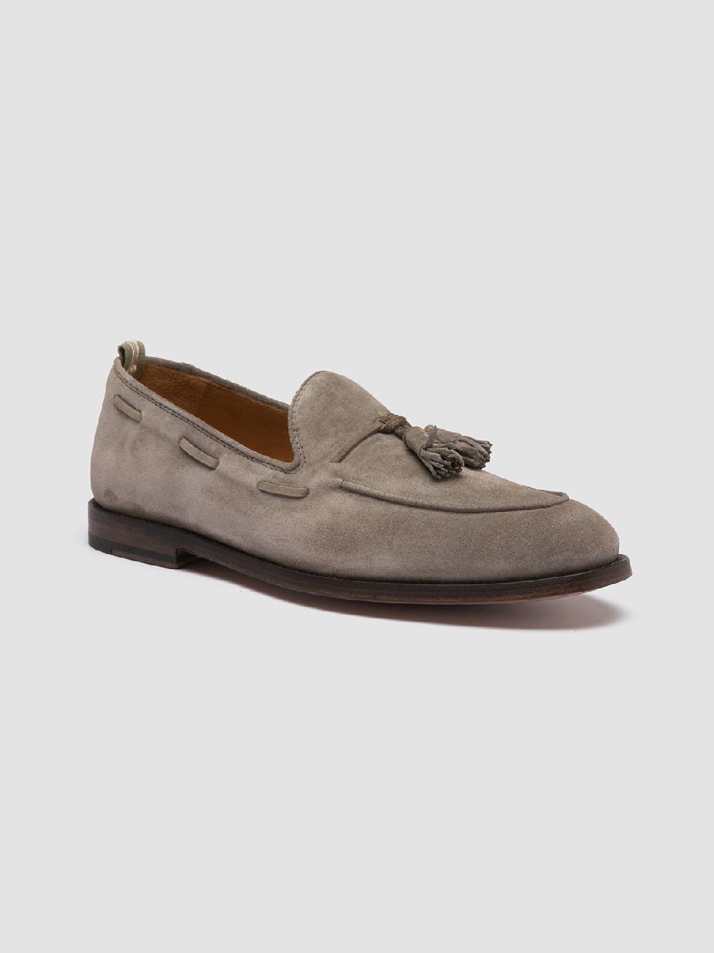Officine Creative OPERA 002 Mocassini con Nappine in Camoscio Tortora Outlet