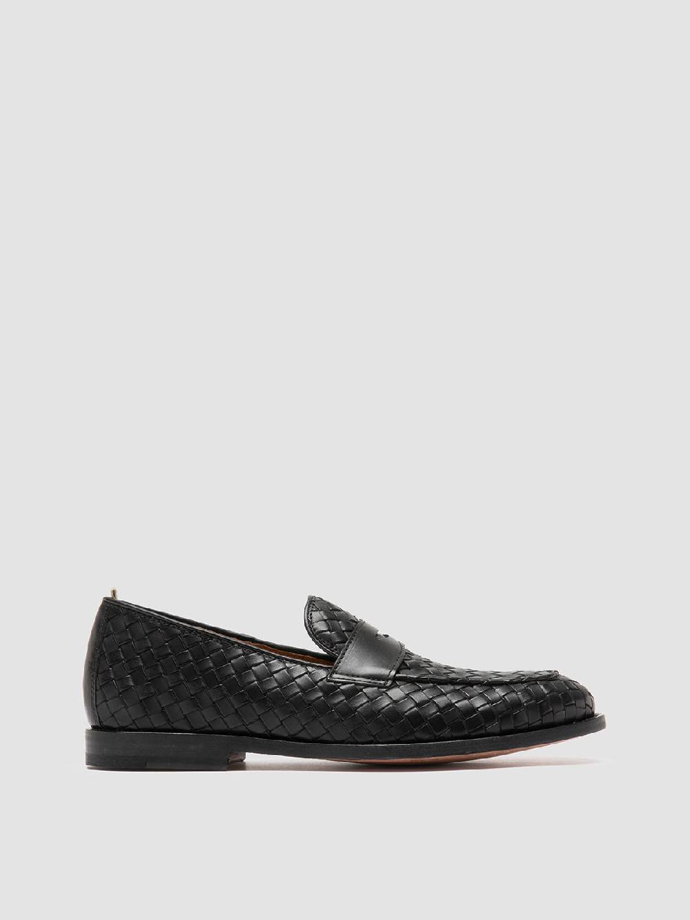 Officine Creative OPERA 003 Mocassini Penny in Pelle Nera In Vendita