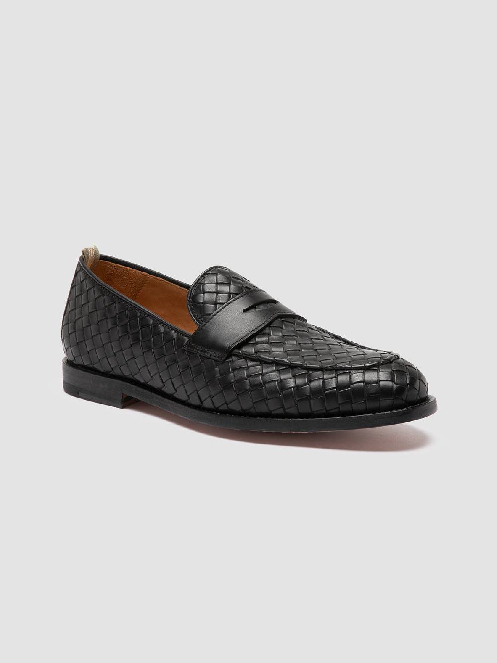 Officine Creative OPERA 003 Mocassini Penny in Pelle Nera In Vendita