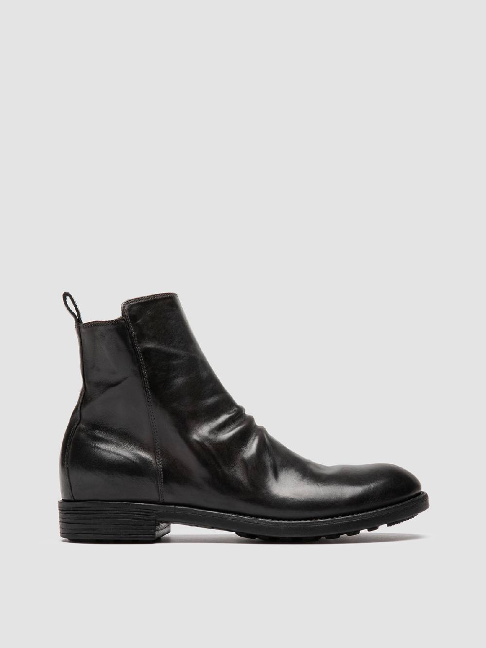 Officine Creative SARGEANT 005 Stivali con Zip in Pelle Grigia Vendita Calda