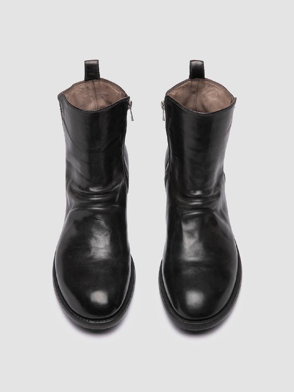 Officine Creative SARGEANT 005 Stivali con Zip in Pelle Grigia Vendita Calda