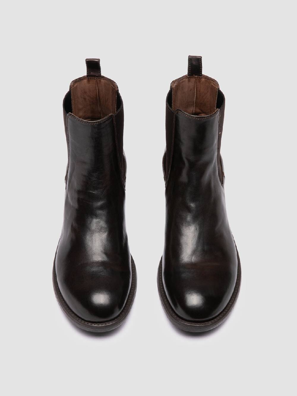 Officine Creative SARGEANT 006 Stivaletti Chelsea in Pelle Marrone Vendita Economica