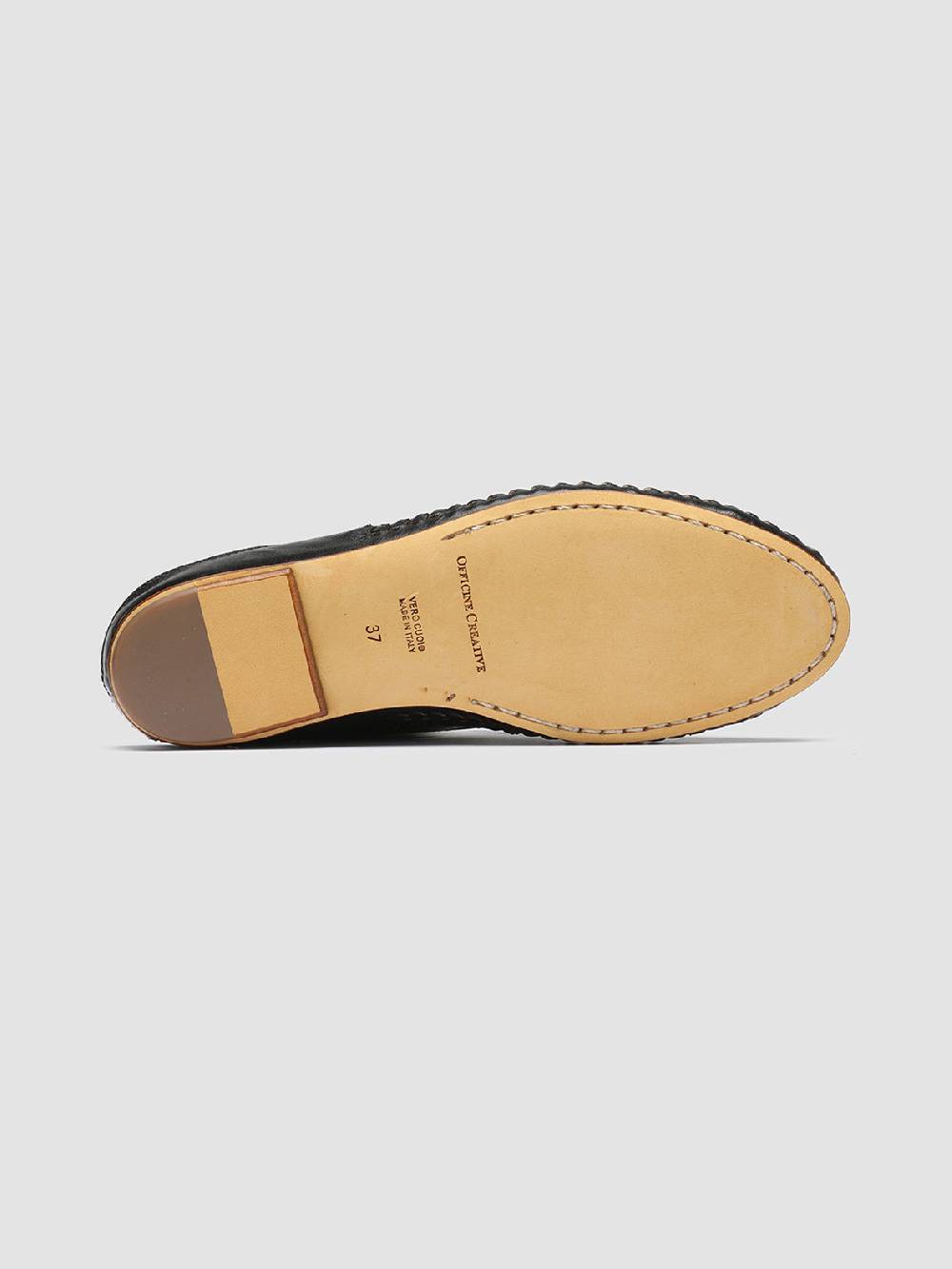 Officine Creative BESSIE 008 Sabot in Pelle Nera Vendite Flash