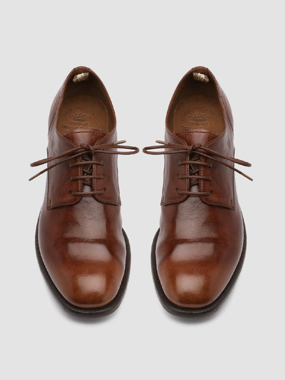 Officine Creative CALIXTE 014 Derby in Pelle Marrone Negozio