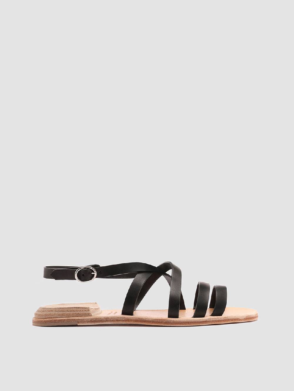 Officine Creative CONTRAIRE 004 Sandali in Nappa Nera Nuova