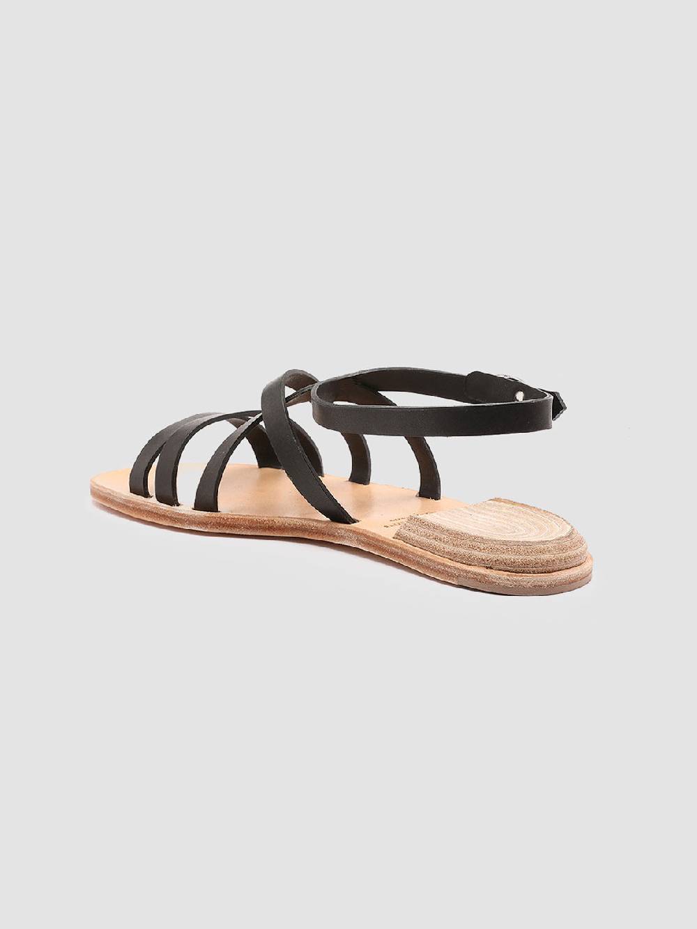 Officine Creative CONTRAIRE 004 Sandali in Nappa Nera Nuova