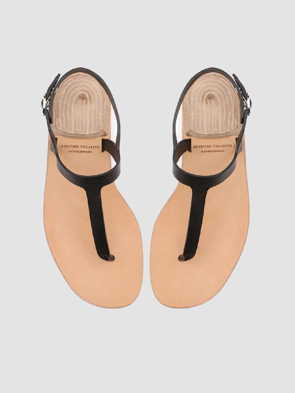 Officine Creative CONTRAIRE 007 Sandali in Nappa Nera Moda