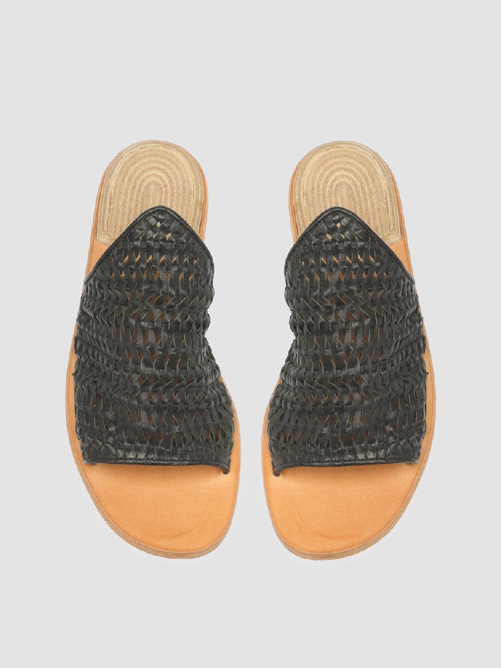 Officine Creative CONTRAIRE 008 Sandali in Pelle Nera Spedizione gratuita