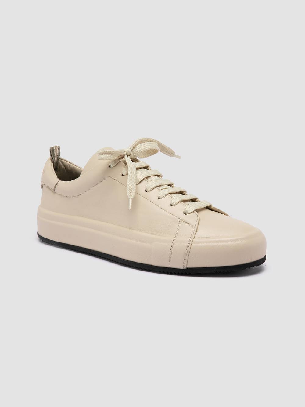 Officine Creative EASY 101 Sneakers Basse in Pelle Avorio Comprare a buon mercato