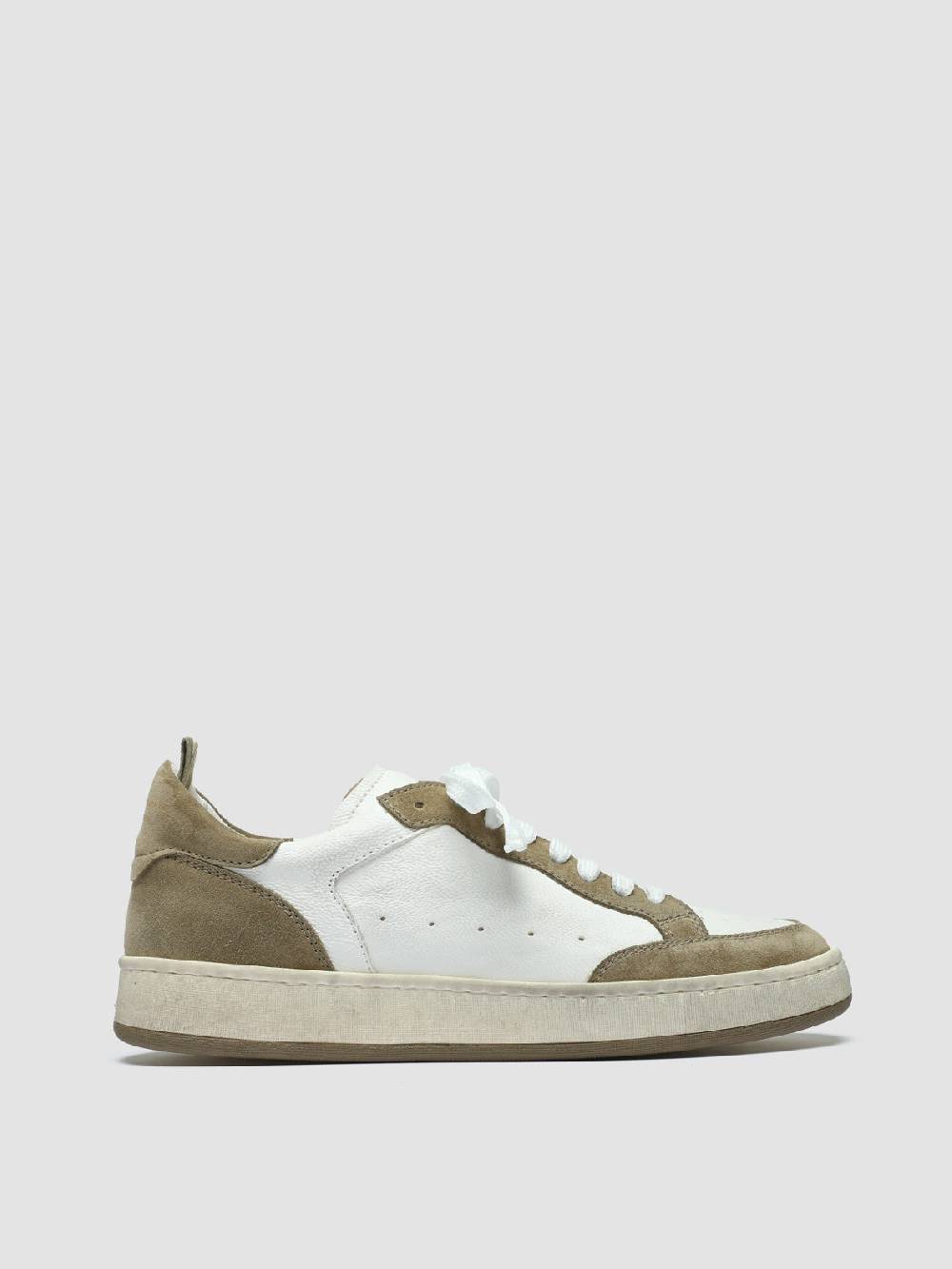 Officine Creative MAGIC 101 Sneakers in Pelle e Camoscio Bianco Grande vendita