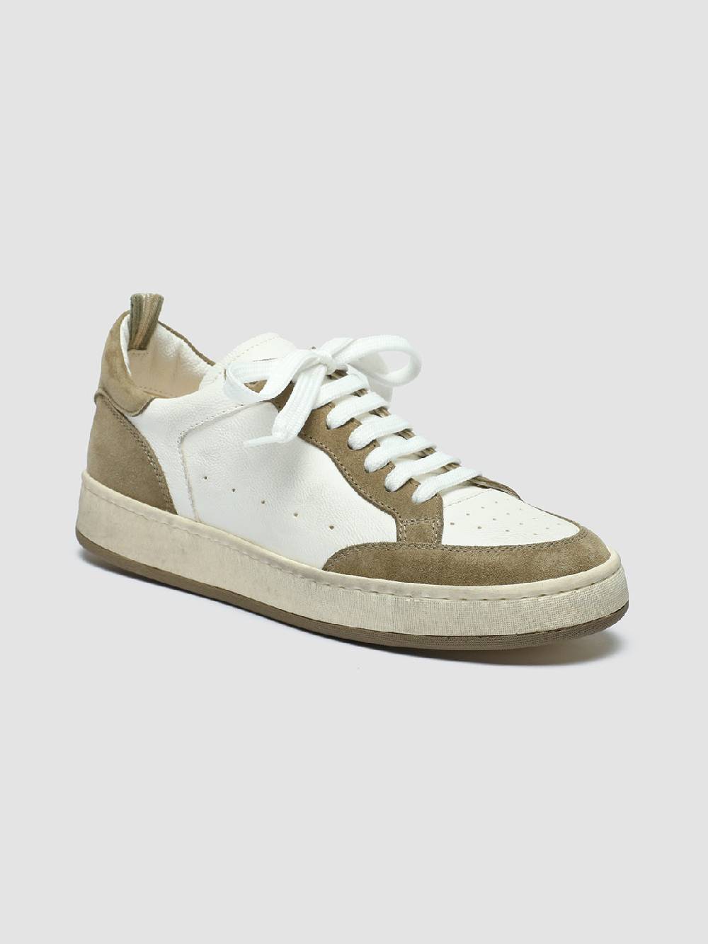 Officine Creative MAGIC 101 Sneakers in Pelle e Camoscio Bianco Grande vendita