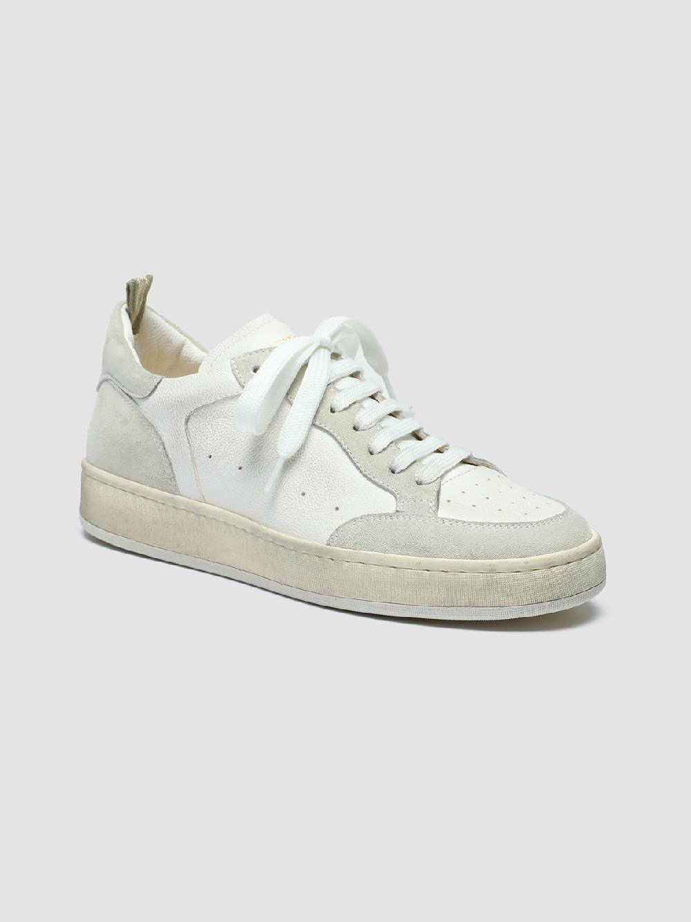 Officine Creative MAGIC 101 Sneakers in Pelle e Camoscio Bianco Flash Sale