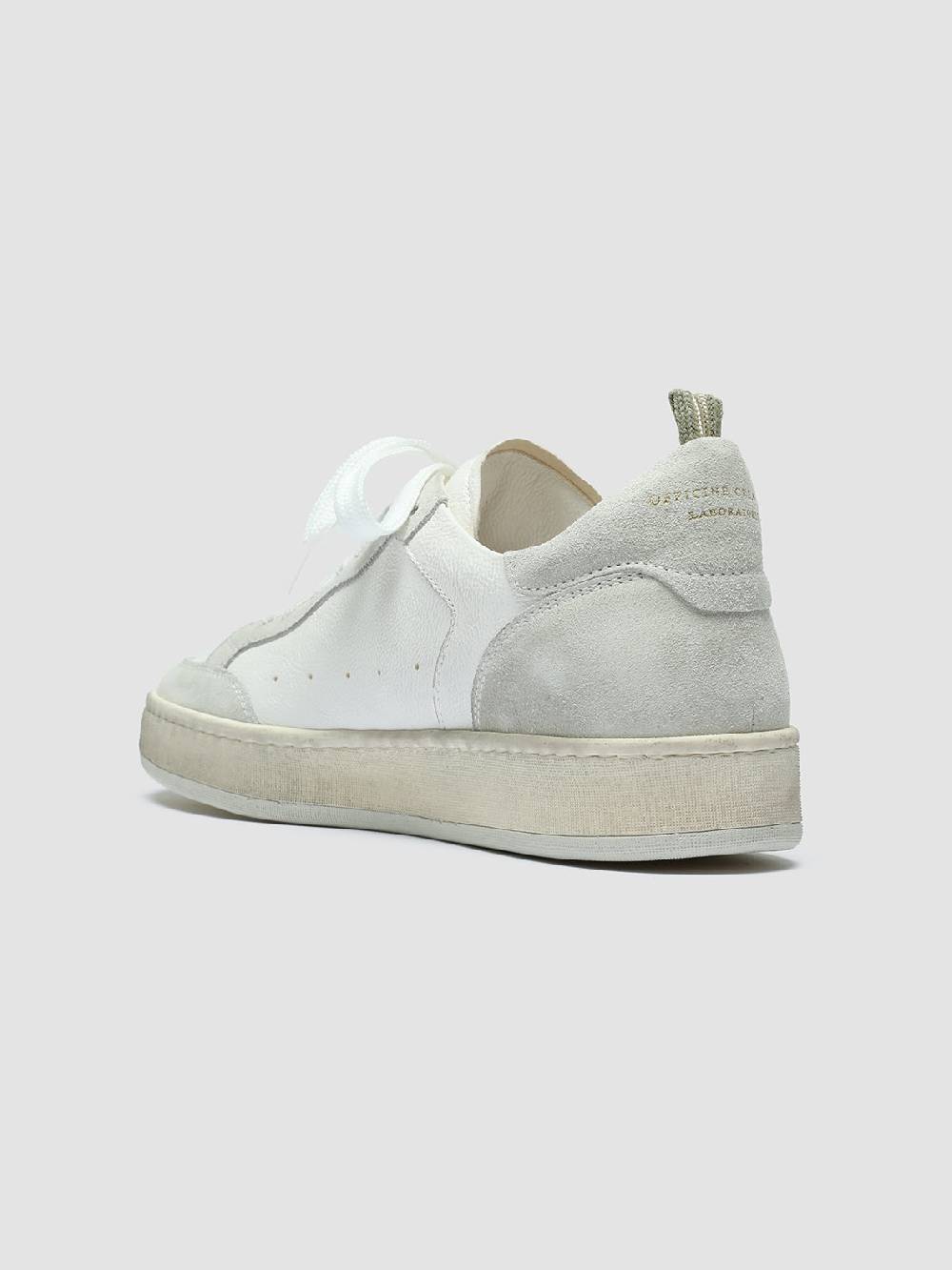 Officine Creative MAGIC 101 Sneakers in Pelle e Camoscio Bianco Flash Sale