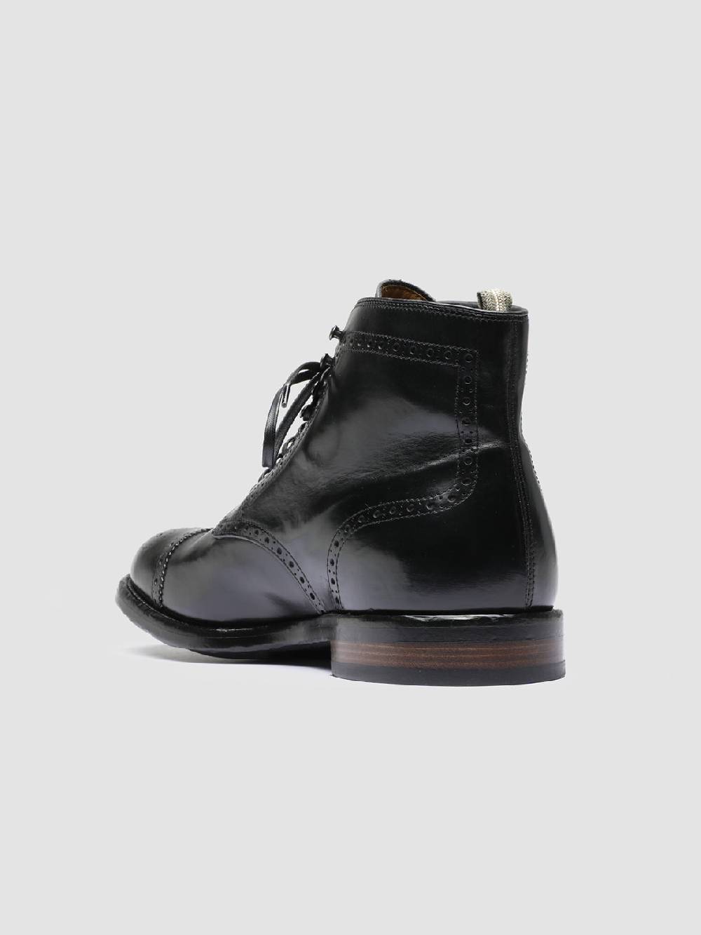 Officine Creative TEMPLE 004 Stivaletti in Pelle Nera Offerta San Valentino