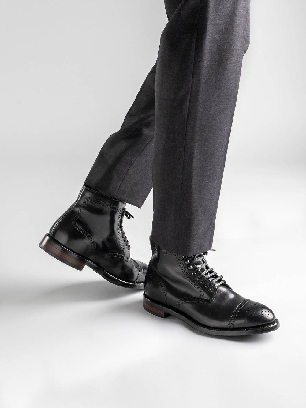Officine Creative TEMPLE 004 Stivaletti in Pelle Marrone Offerta Anniversario
