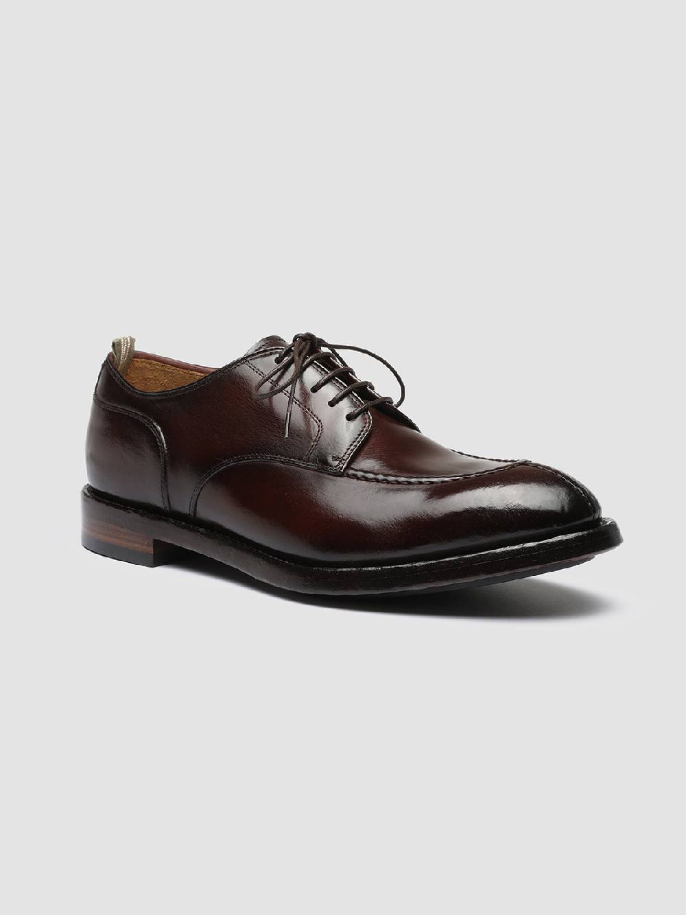 Officine Creative TEMPLE 005 Derby in Pelle Bordeaux Smaltimento dello stoccaggio