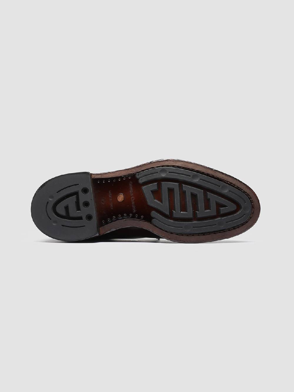 Officine Creative TEMPLE 005 Derby in Pelle Bordeaux Smaltimento dello stoccaggio
