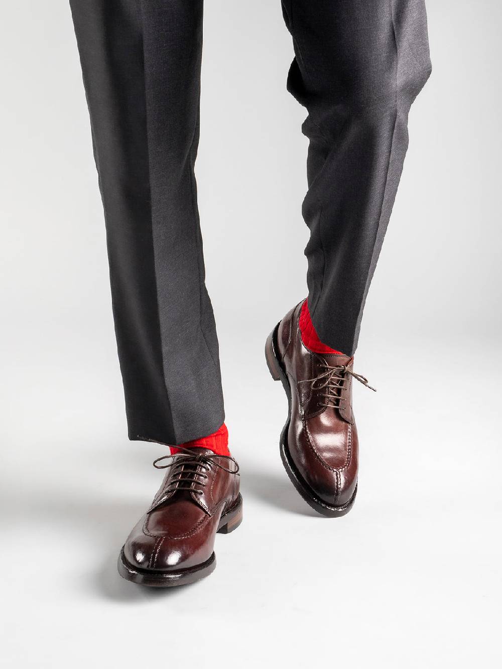 Officine Creative TEMPLE 005 Derby in Pelle Bordeaux Smaltimento dello stoccaggio