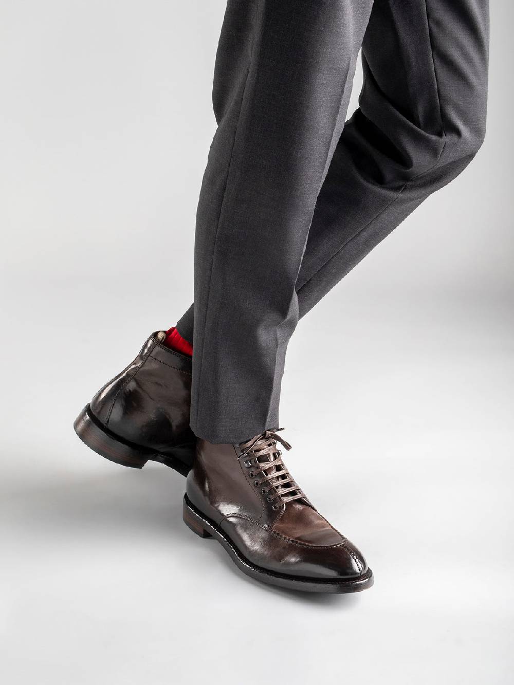 Officine Creative TEMPLE 006 Stivaletti in Pelle Marrone Vendita calda