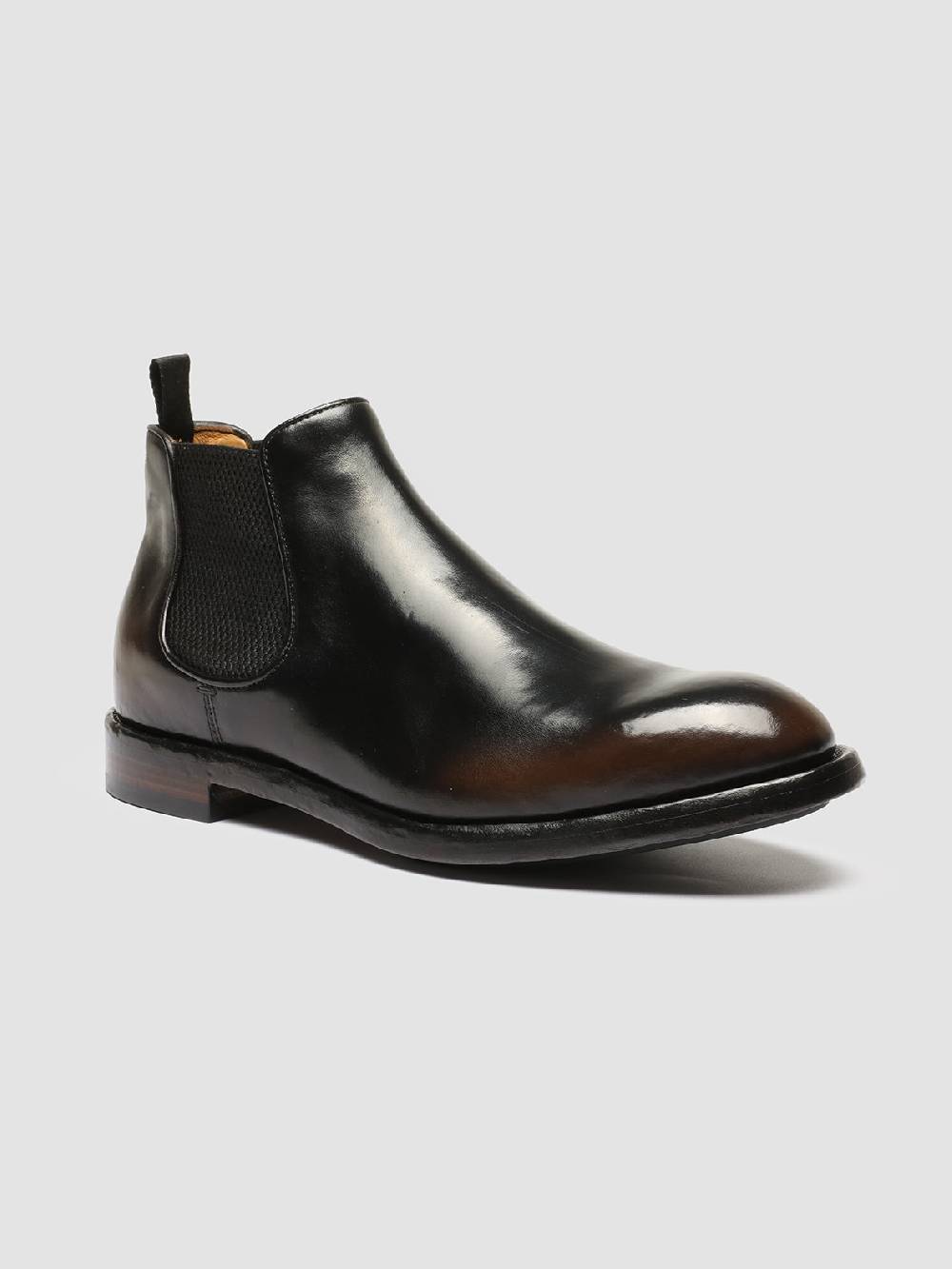 Officine Creative TEMPLE 008 Stivaletti Chelsea in Pelle Marrone Latest fashion