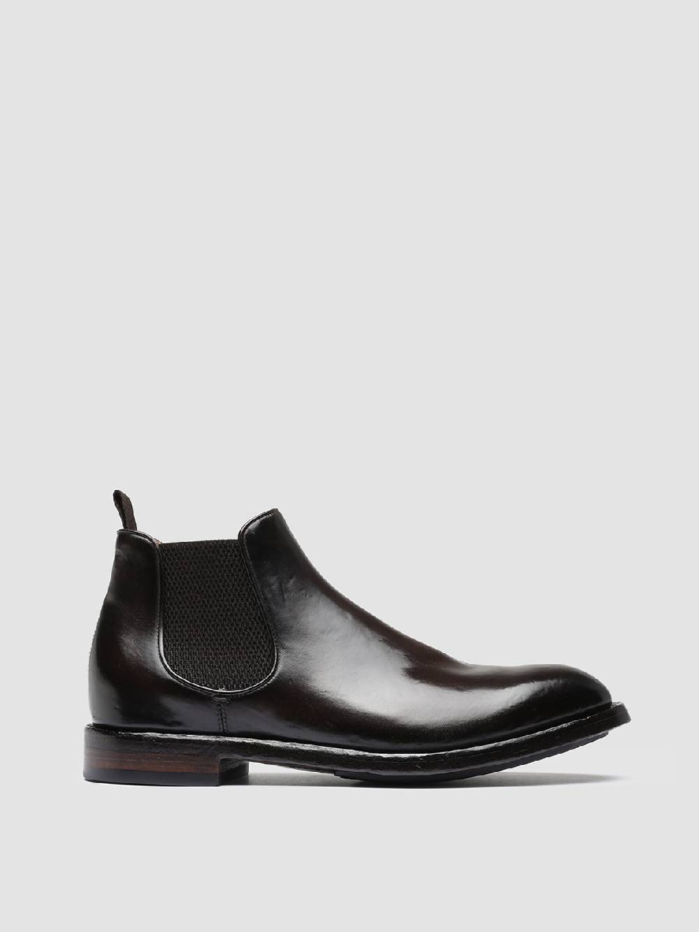 Officine Creative TEMPLE 008 Stivaletti Chelsea in Pelle Marrone Online Outlet
