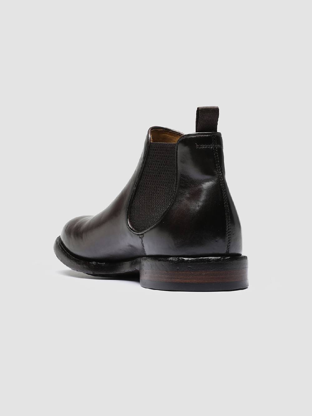 Officine Creative TEMPLE 008 Stivaletti Chelsea in Pelle Marrone Online Outlet