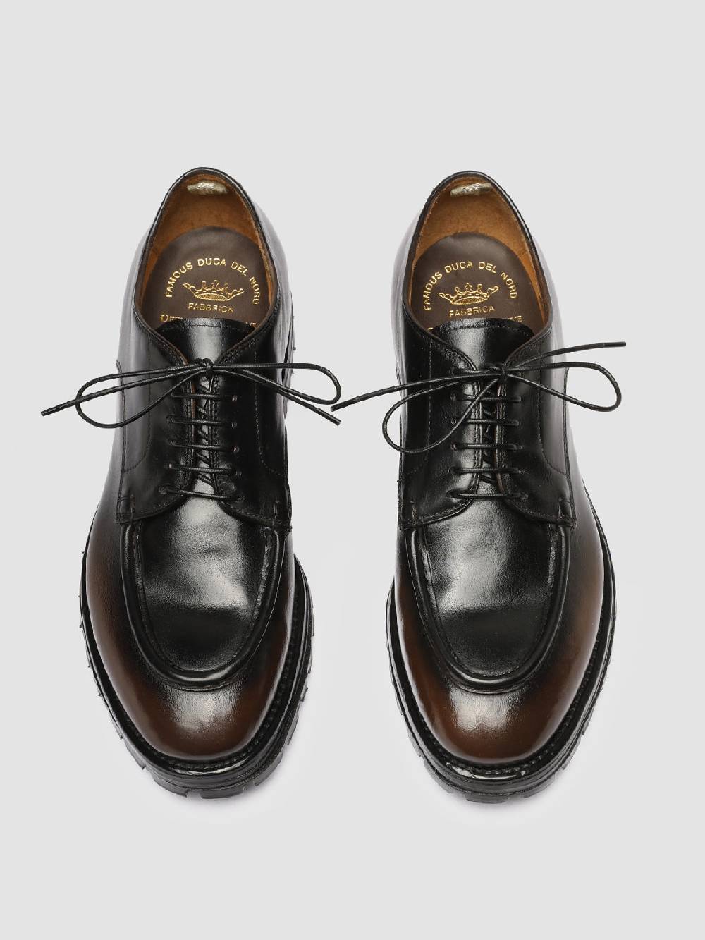 Officine Creative VAIL 009 Dark Brown Leather Derby Shoes Nuovi prodotti