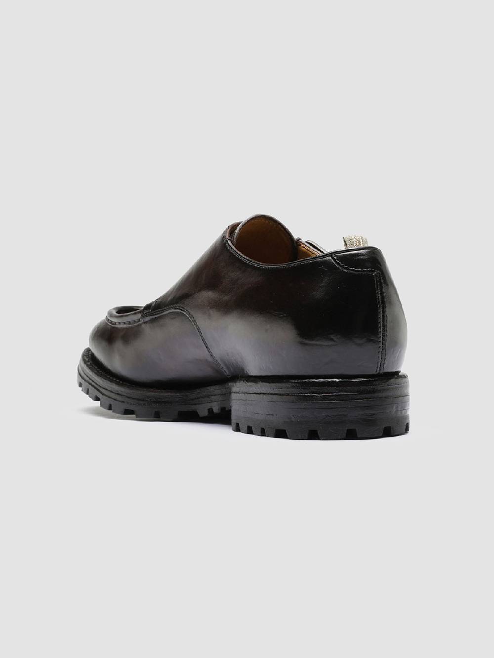 Officine Creative VAIL 012 Dark Brown Leather Monkstrap Shoes Offerte stagionali