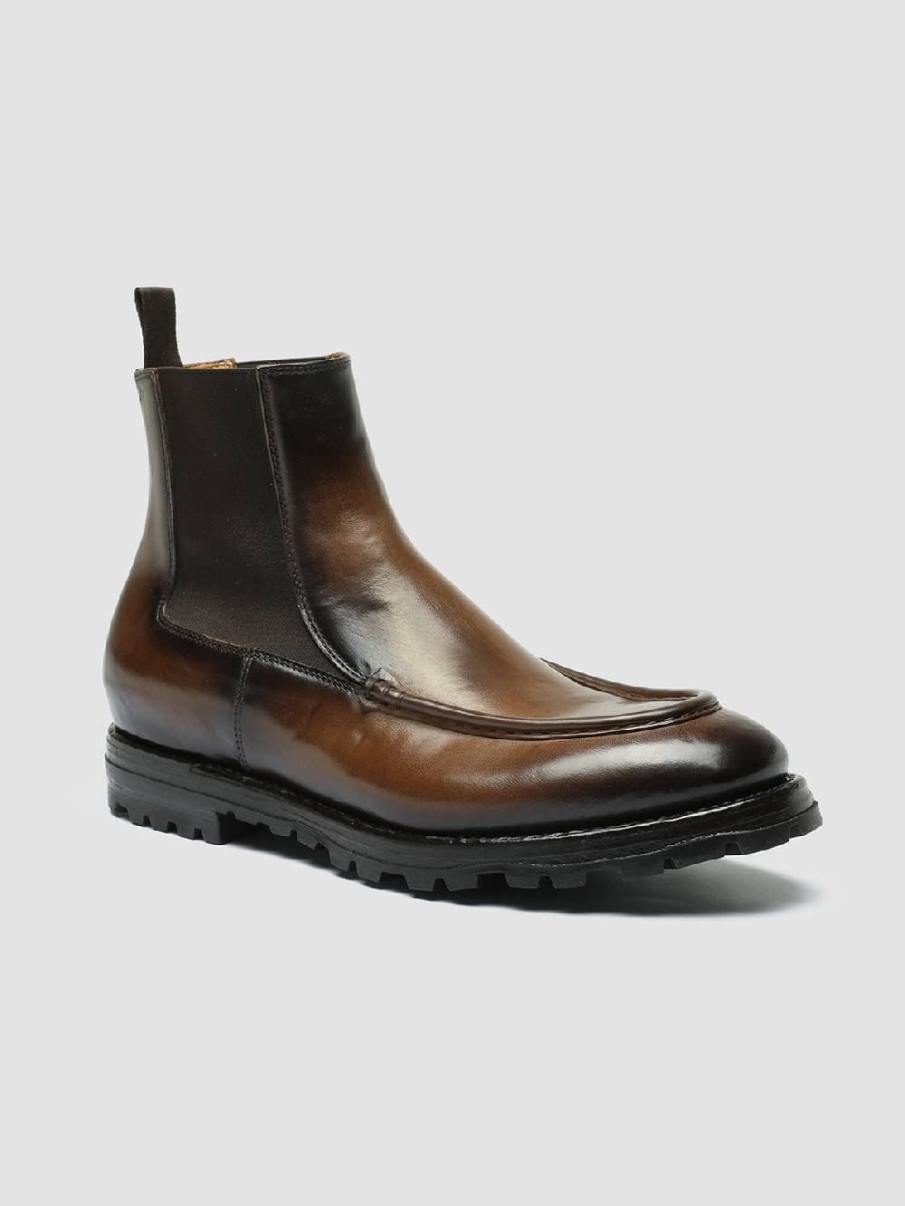 Officine Creative VAIL 017 Stivali Chelsea in Pelle Marrone Offerte giornaliere