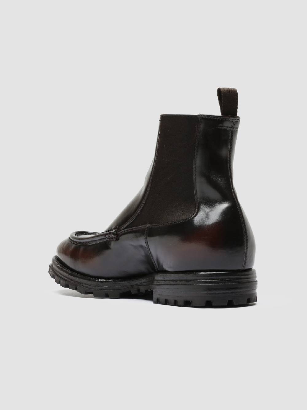 Officine Creative VAIL 017 Stivaletti Chelsea in Pelle Bordeaux Offerte speciali