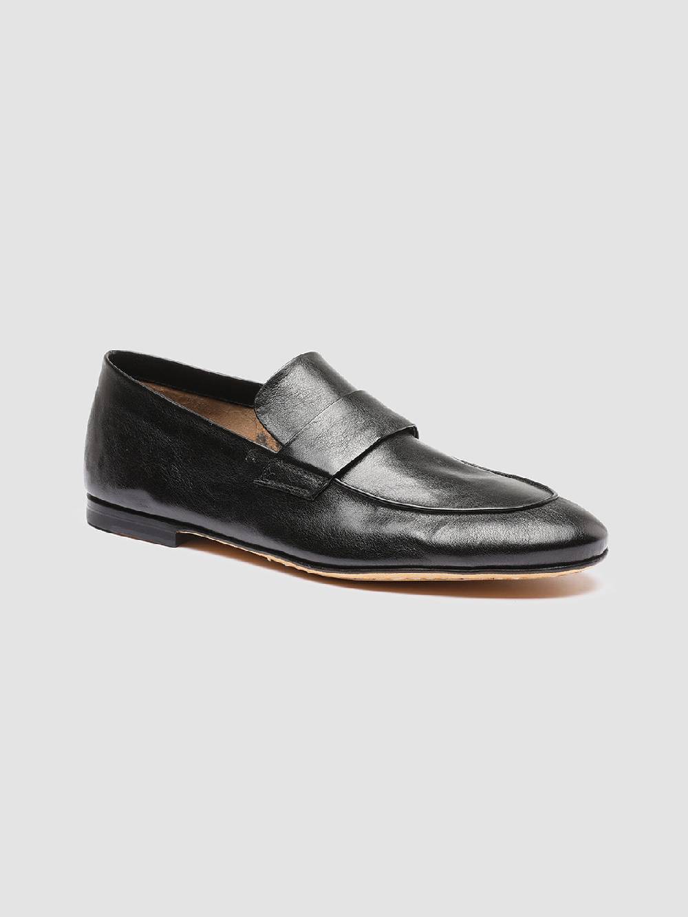 Officine Creative AIRTO 001 Mocassini Penny Loafer in Pelle Nera Enormi risparmi