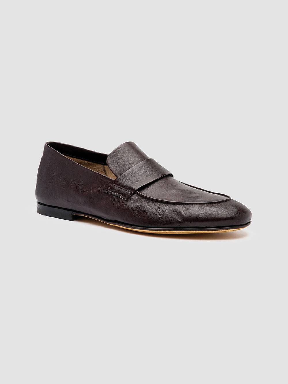 Officine Creative AIRTO 001 Mocassini Penny Loafer in Pelle Marrone Sconti VIP
