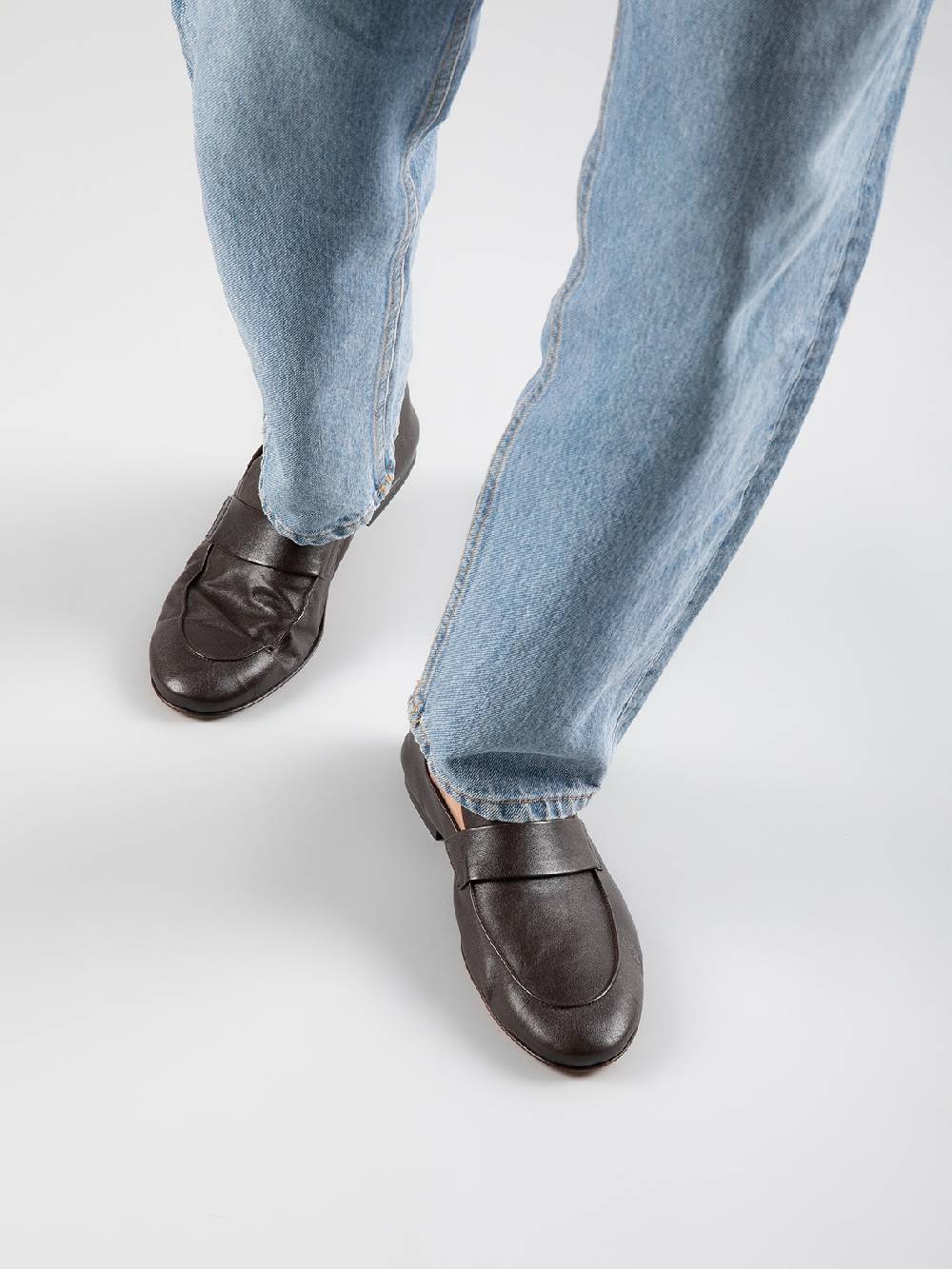 Officine Creative AIRTO 001 Mocassini Penny Loafer in Pelle Marrone Sconti VIP