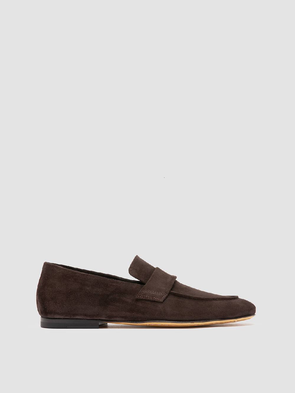 Officine Creative AIRTO 001 Mocassini in Pelle Scamosciata Marrone Prezzo basso